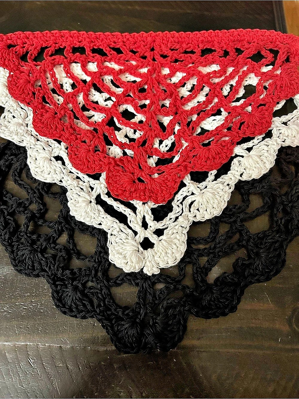 Crochet spiderweb bandana set